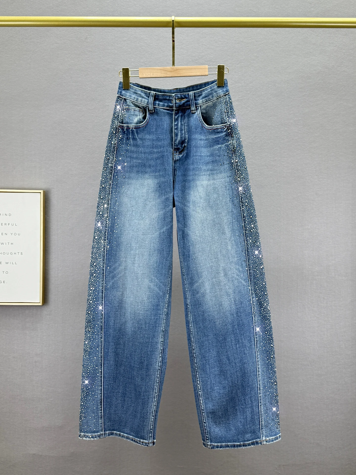 High Waist Wide Leg Jeans Women's Spring New Style 2026 Bend Knife Long Diamond Embellished Loose Fit Slimming European Heavy...
High Waist Wide Leg Jeans Women's Spring New Style 2026 Bend Knife Long Diamond Embellished Loose Fit Slimming European Heavy...