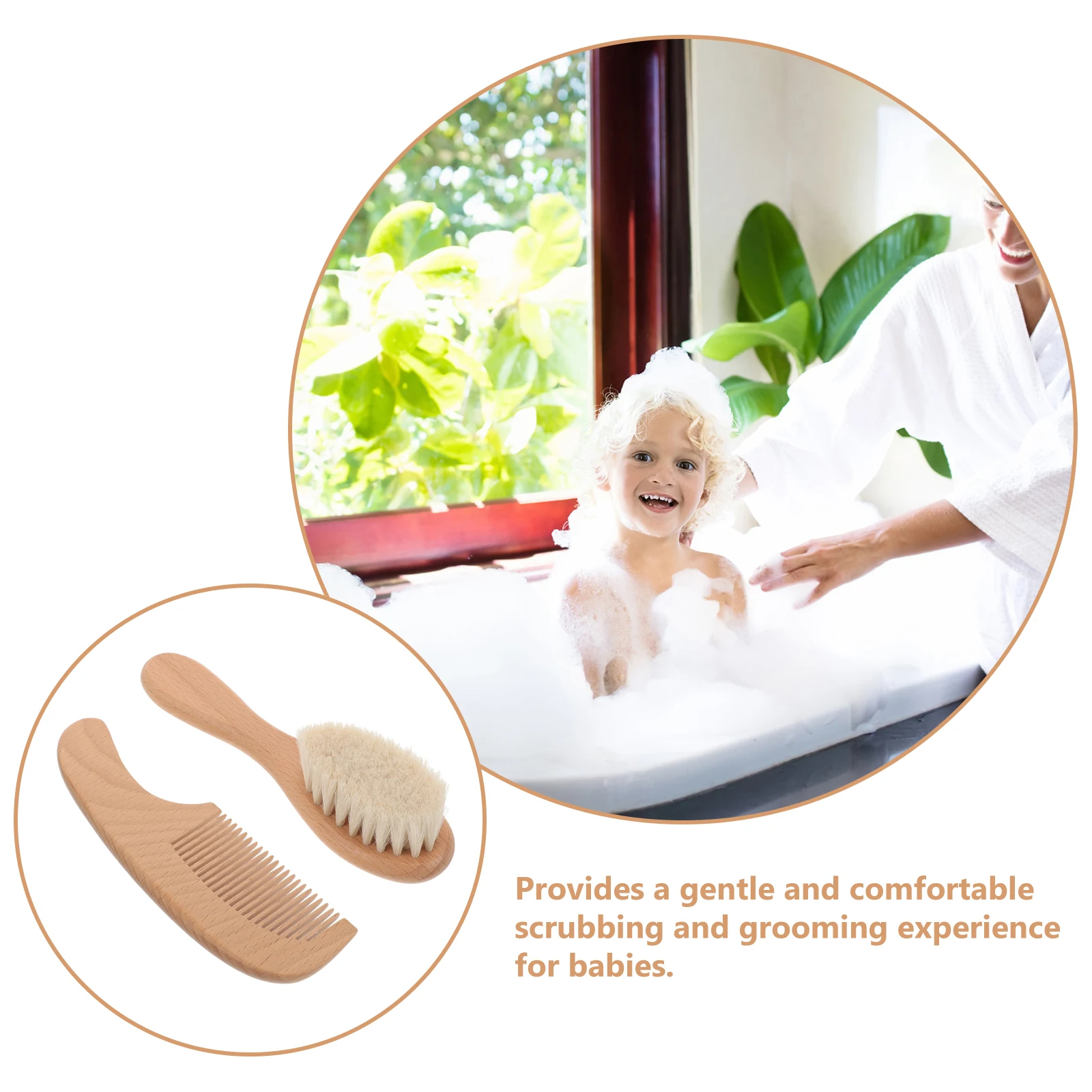 1Set Baby Grooming Brush Set Soft Bristle Wood Handle Bath Brush for Newborn Hair Cleaning and Scalp Massage Easy Clean Infant
1Set Baby Grooming Brush Set Soft Bristle Wood Handle Bath Brush for Newborn Hair Cleaning and Scalp Massage Easy Clean Infant