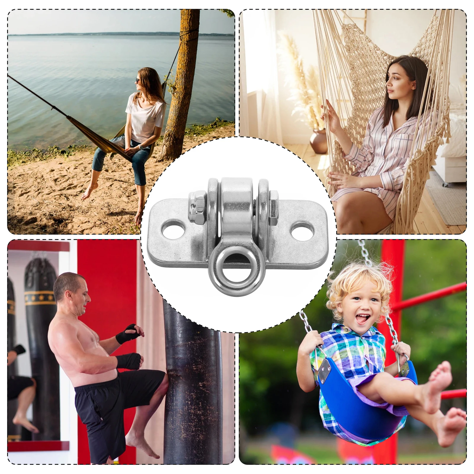 Swing Hanger Heavy Duty Swivel Hook Ceiling Mount for Hammock Chairs Porch Swings Metal Bearing Hooks Hanging
Swing Hanger Heavy Duty Swivel Hook Ceiling Mount for Hammock Chairs Porch Swings Metal Bearing Hooks Hanging