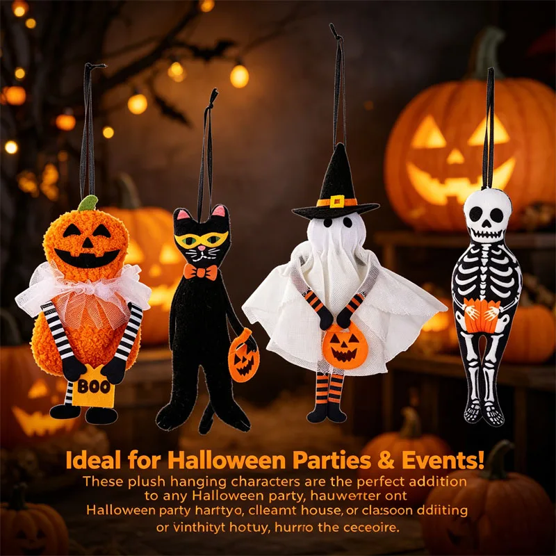 1-10PCS Spooky Halloween Hanging Pendant Set Skeleton Pumpkin Ghost Black Cat for Party Atmosphere Festival Decoration
1-10PCS Spooky Halloween Hanging Pendant Set Skeleton Pumpkin Ghost Black Cat for Party Atmosphere Festival Decoration