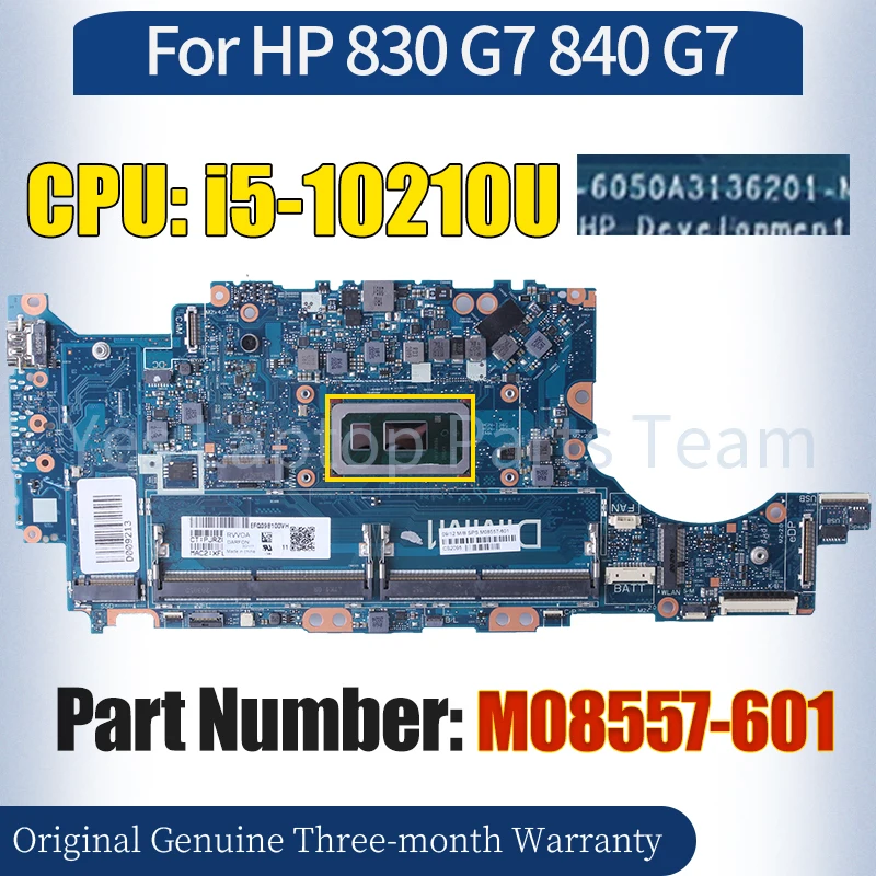 6050A3136201 For HP 830 G7 840 G7 Laptop Mainboard M08557-601 SRGKY i5-10210U 100% Tested Notebook Motherboard
6050A3136201 For HP 830 G7 840 G7 Laptop Mainboard M08557-601 SRGKY i5-10210U 100% Tested Notebook Motherboard