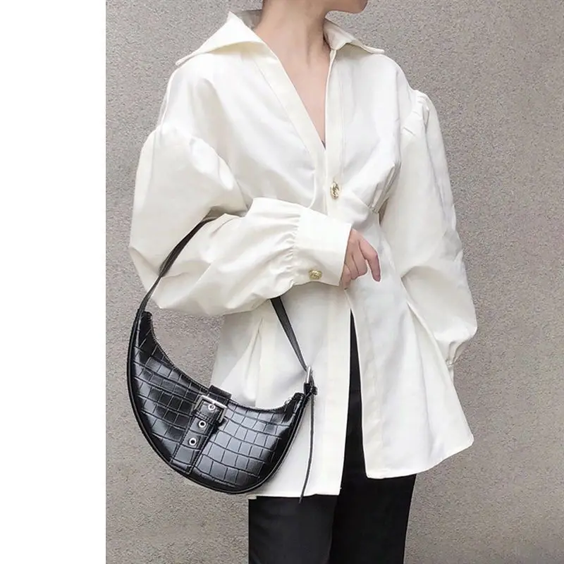 V-neck Shirt White High-end Commuting Shirt Women's Spring New Style Waist-hugging Top
V-neck Shirt White High-end Commuting Shirt Women's Spring New Style Waist-hugging Top
