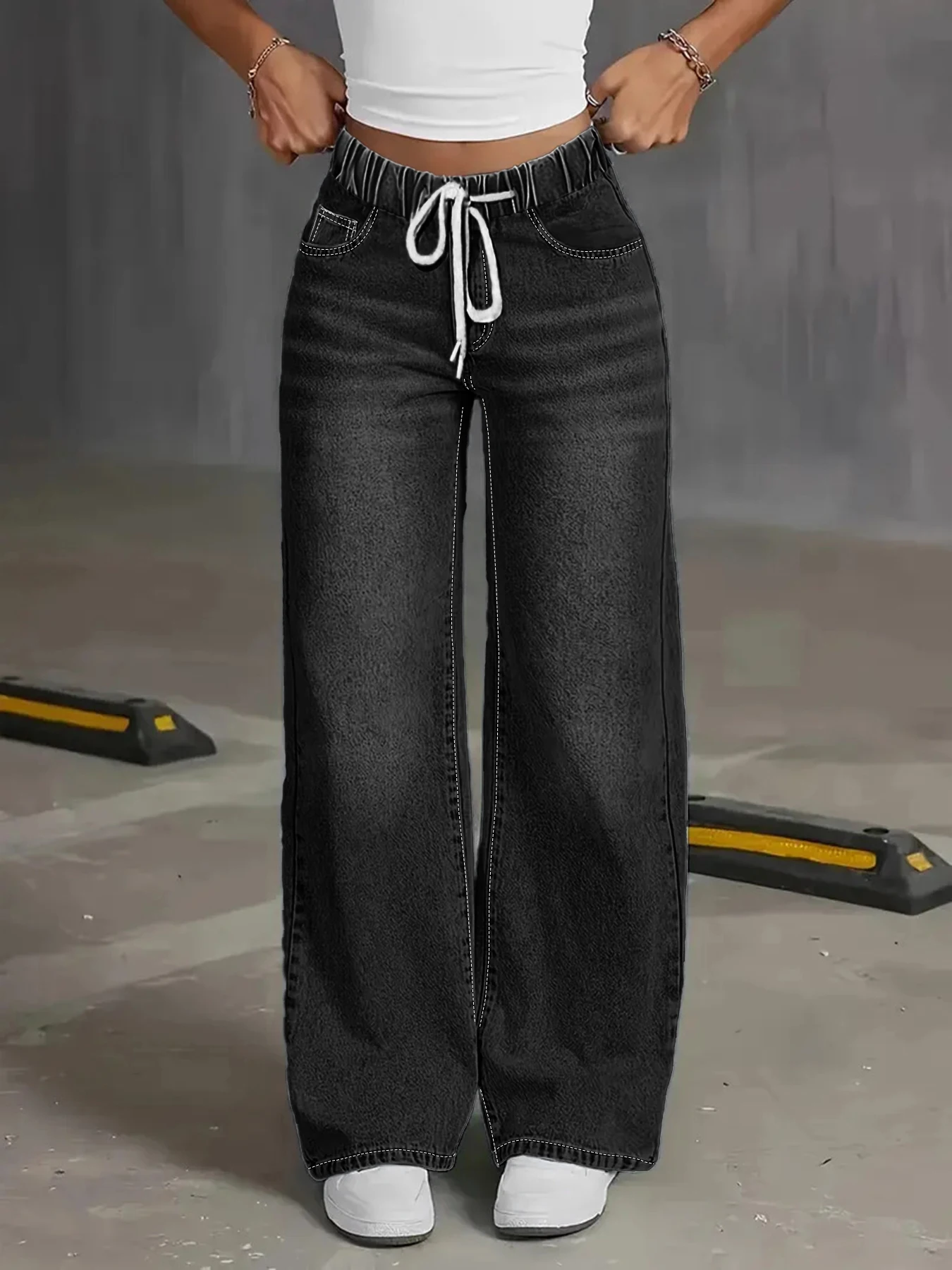 Женские прямые джинсы больших размеров, модные эластичные женские джинсовые брюки с поясом, большие размеры
Женские прямые джинсы больших размеров, модные эластичные женские джинсовые брюки с поясом, большие размеры