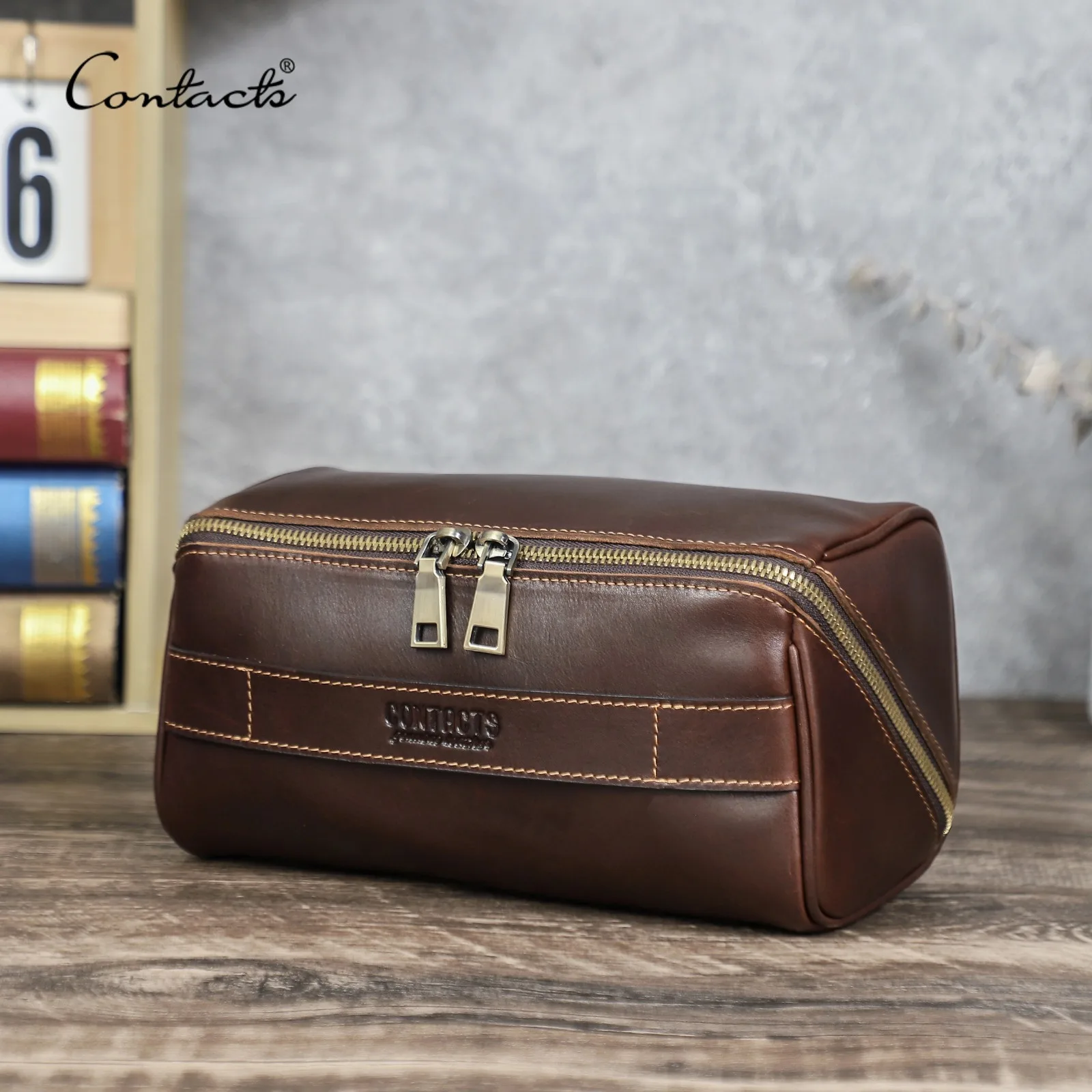 CONTACT'S Full Grain Leather Travel Handbag Large Capacity Multiple Compatment Inner Pockets USB Cable Storage Bag Men's Bag
CONTACT'S Full Grain Leather Travel Handbag Large Capacity Multiple Compatment Inner Pockets USB Cable Storage Bag Men's Bag