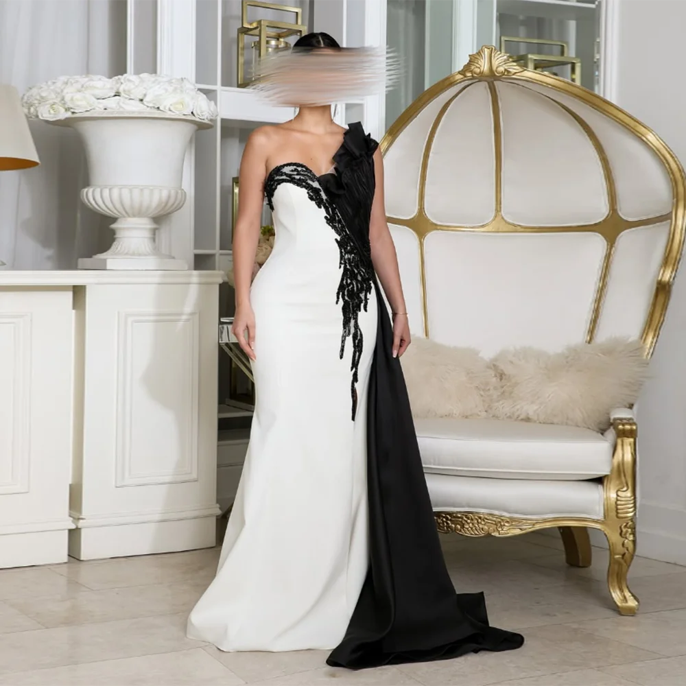 Customized One-Shoulder Evening Dresses Side High Split Beading Sequined Lace Appliques mermaid Prom Dress exquisite Long Dress
Customized One-Shoulder Evening Dresses Side High Split Beading Sequined Lace Appliques mermaid Prom Dress exquisite Long Dress