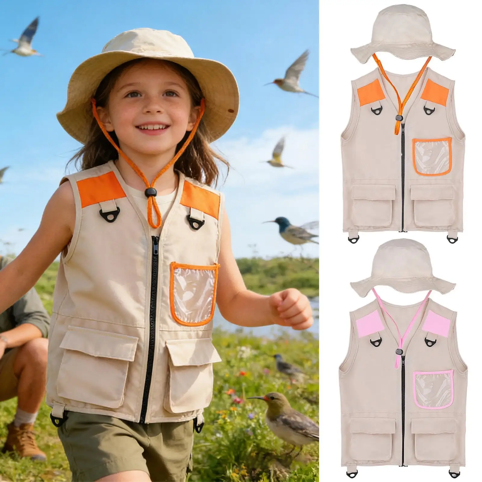 Breathable Lightweight Kids Safari Cargo Vest Set Outdoor Adventure Costume for Boys Girls Hiking Fishing Camping Exploration
Breathable Lightweight Kids Safari Cargo Vest Set Outdoor Adventure Costume for Boys Girls Hiking Fishing Camping Exploration