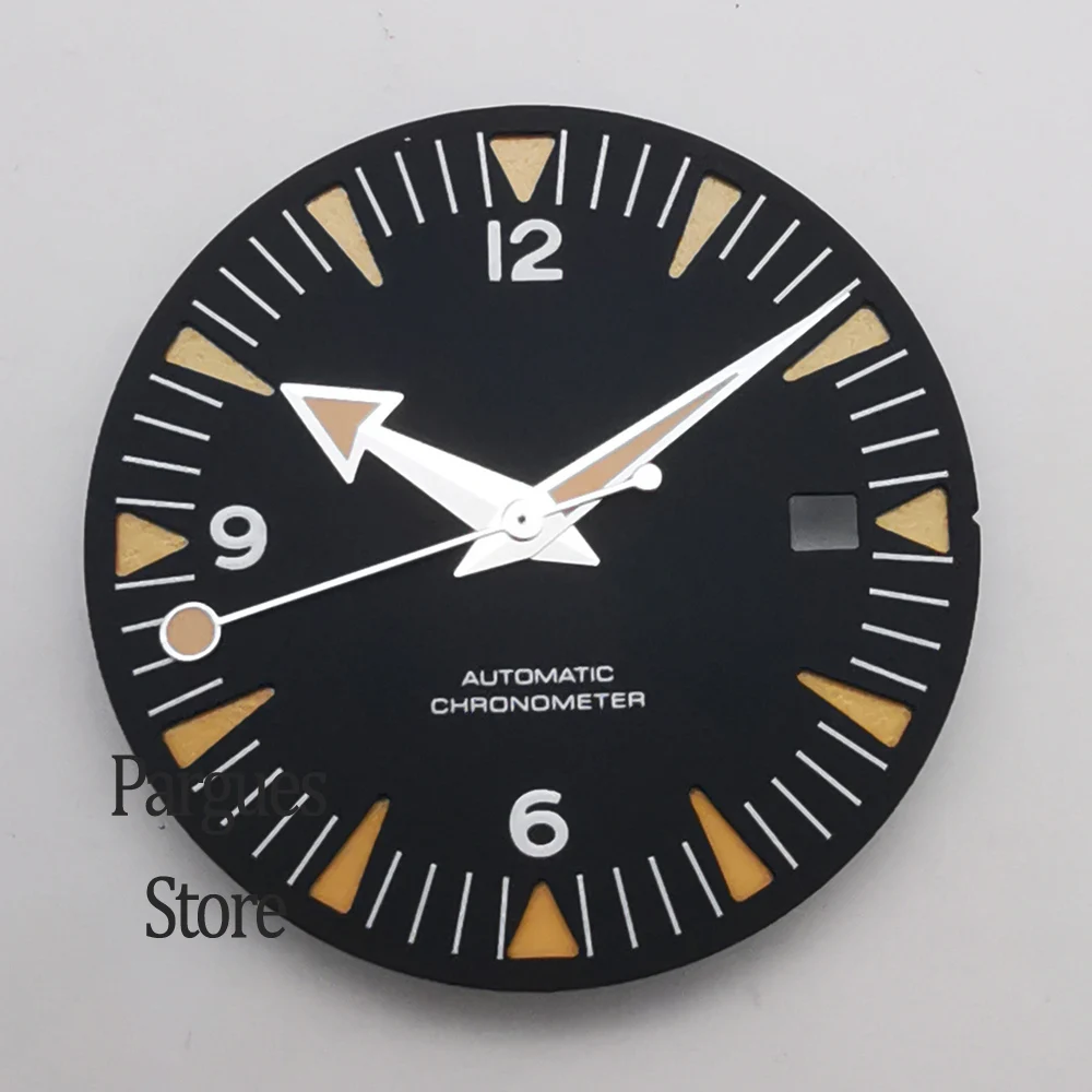 31mm luminous black/blue watch dial hands fit NH35 Miyota 8215 ETA 2836 2824 movement watch
31mm luminous black/blue watch dial hands fit NH35 Miyota 8215 ETA 2836 2824 movement watch