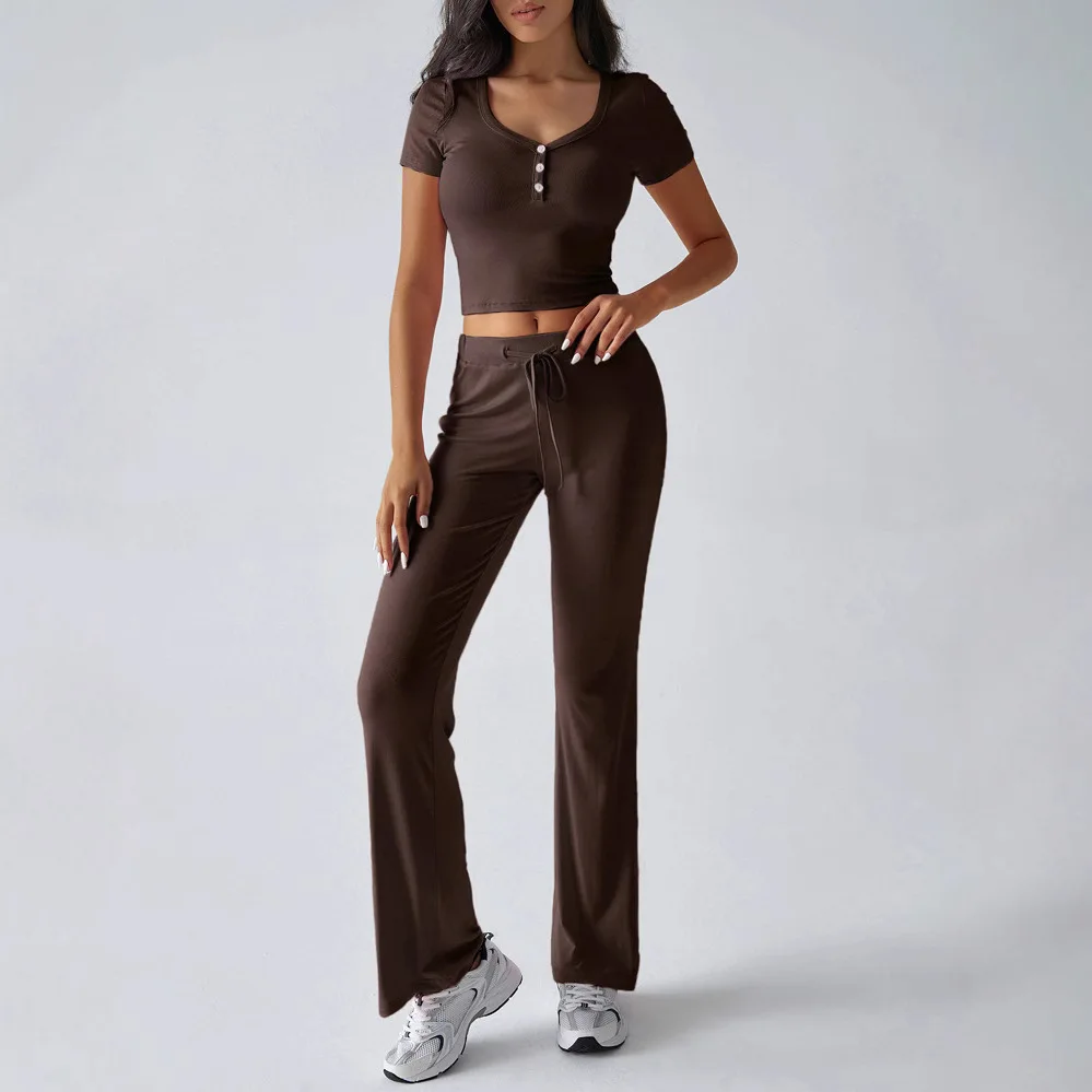 Women New 2025 Summer Trousers Round Neck Casual Minimalist Fashion Short-sleeved T-shirt Women Fashionable Top Beach Pants Set
Women New 2025 Summer Trousers Round Neck Casual Minimalist Fashion Short-sleeved T-shirt Women Fashionable Top Beach Pants Set