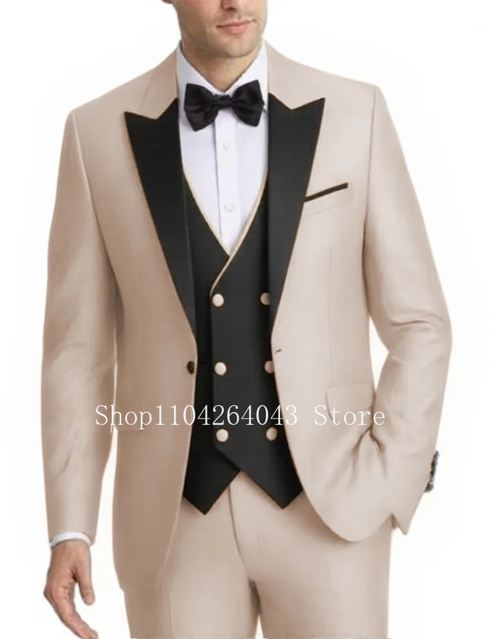 Men's Slim Fit 3-Piece Suit Peak Lapel Blazer Vest Pants Set for Wedding Business Prom Evening Party Elegant Men's Clothing
Men's Slim Fit 3-Piece Suit Peak Lapel Blazer Vest Pants Set for Wedding Business Prom Evening Party Elegant Men's Clothing