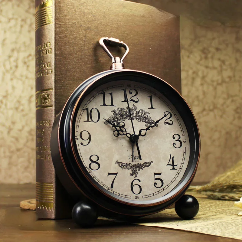 Metal Desk Clock Retro Artificially Old Iron Decorative Clock Alarm Watch Silent Quartz Office Bedroom Decoration Ornaments
Metal Desk Clock Retro Artificially Old Iron Decorative Clock Alarm Watch Silent Quartz Office Bedroom Decoration Ornaments