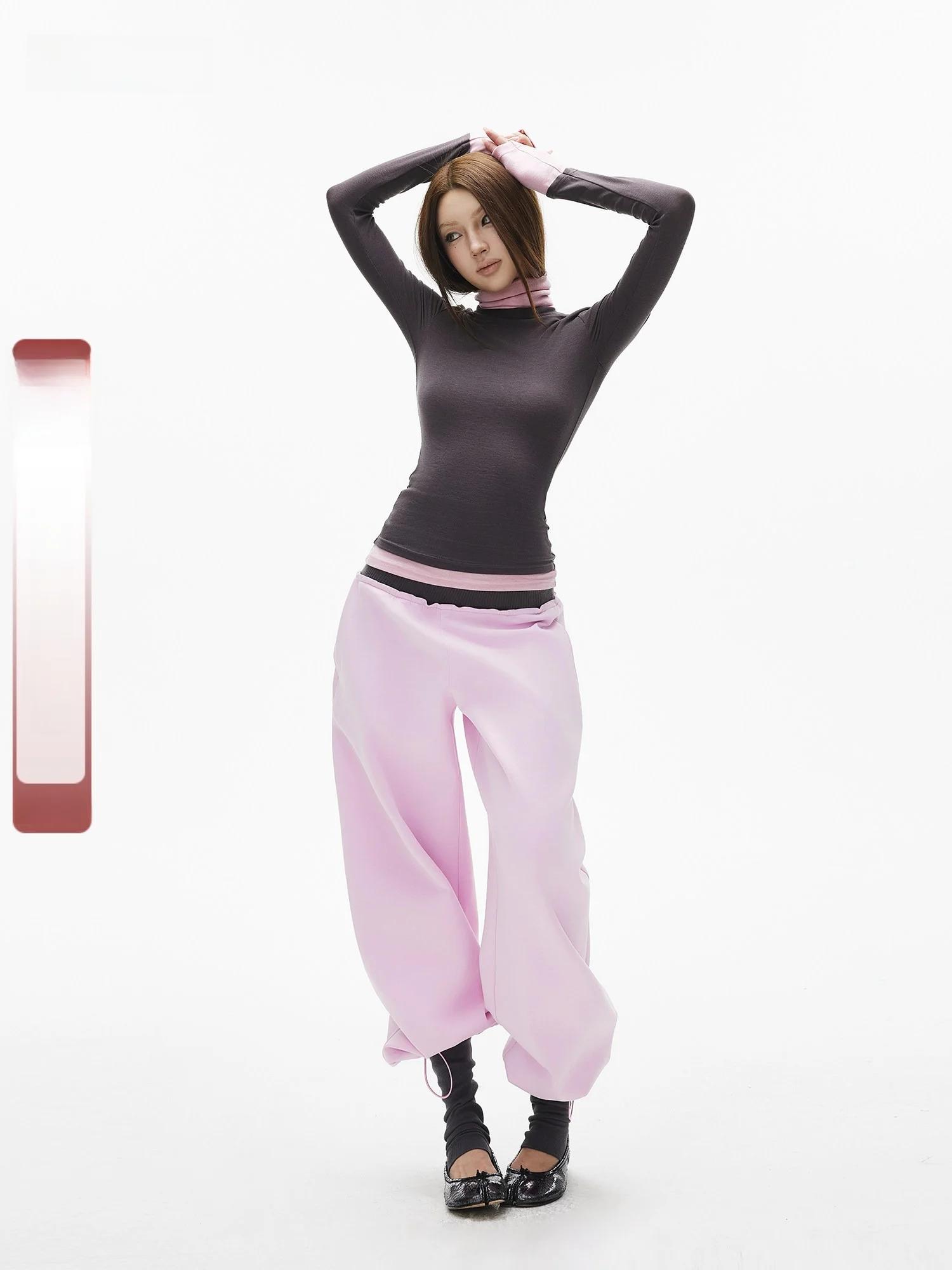 High Content Cotton Grey Powder Splice Low Waist Ankle round Banana Sweatpants Fake Two-Piece Casual Trousers for Women
High Content Cotton Grey Powder Splice Low Waist Ankle round Banana Sweatpants Fake Two-Piece Casual Trousers for Women