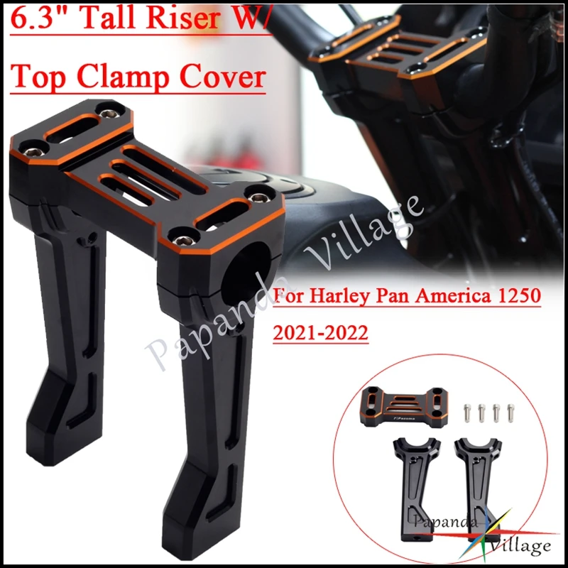 Motorcycle Accessories CNC Handlebar Riser W/ Top Clamp For Harley Pan America 1250 Special RA1250 RA1250S 2021-2024 Tall Risers
Motorcycle Accessories CNC Handlebar Riser W/ Top Clamp For Harley Pan America 1250 Special RA1250 RA1250S 2021-2024 Tall Risers