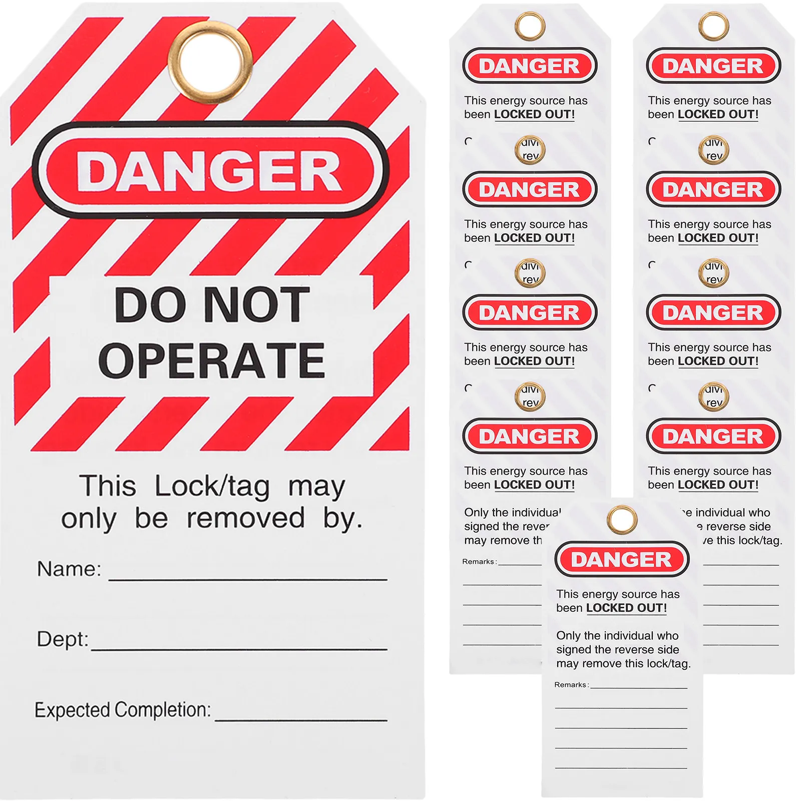 10Pcs Safety Warning Lockout Hanging Tags Bright Color Do Not Operate for Factory Equipment Labels Lockout Tagout Tags
10Pcs Safety Warning Lockout Hanging Tags Bright Color Do Not Operate for Factory Equipment Labels Lockout Tagout Tags