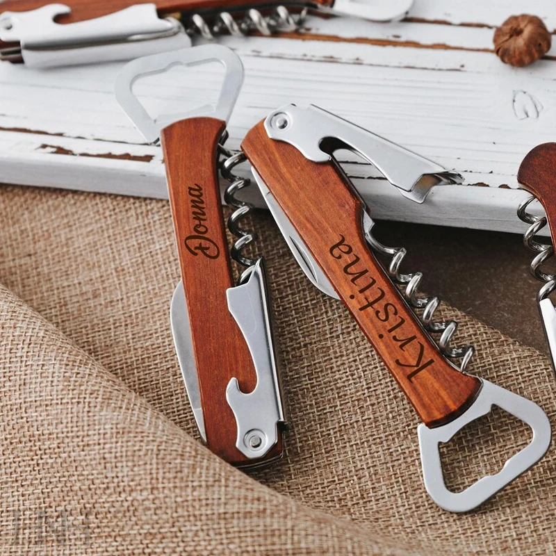 1/10pcs Personalized Wine Bottle Opener Oak handle Bottle Opener Multipurpose Opener Wedding Gifts for Guests or Birthday Gift
1/10pcs Personalized Wine Bottle Opener Oak handle Bottle Opener Multipurpose Opener Wedding Gifts for Guests or Birthday Gift