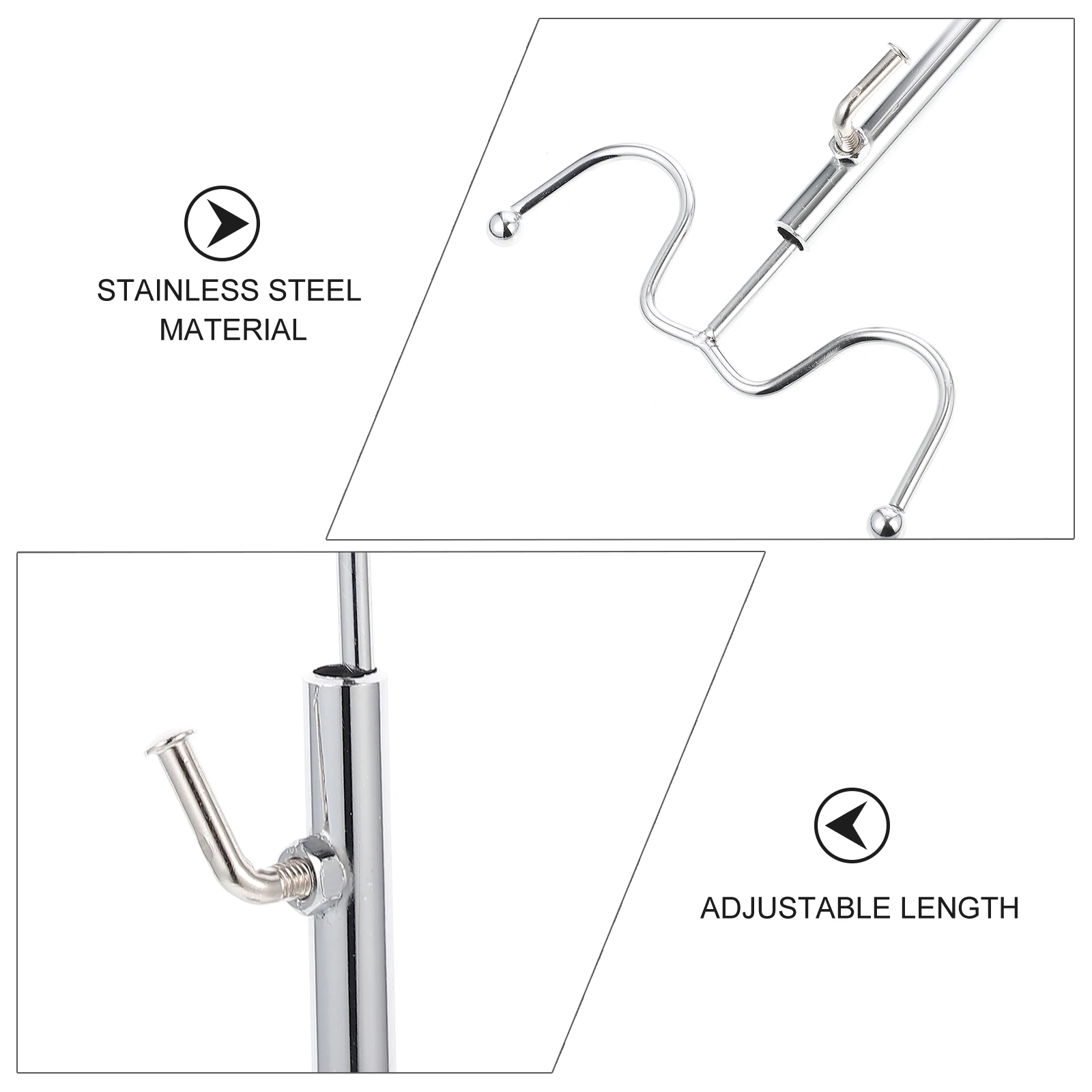 Stainless Steel Display Tabletop Bag Display St Rack Silver Black Hanging Adjustable Holder Dual hook Clothes St
Stainless Steel Display Tabletop Bag Display St Rack Silver Black Hanging Adjustable Holder Dual hook Clothes St