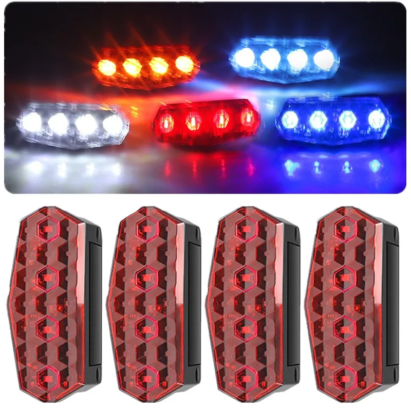 4PCS LED Solar Strobe Light Warning Indicators Light Night Driving Car Motorcycle Side Marker Light Tail Light For Trucks
4PCS LED Solar Strobe Light Warning Indicators Light Night Driving Car Motorcycle Side Marker Light Tail Light For Trucks