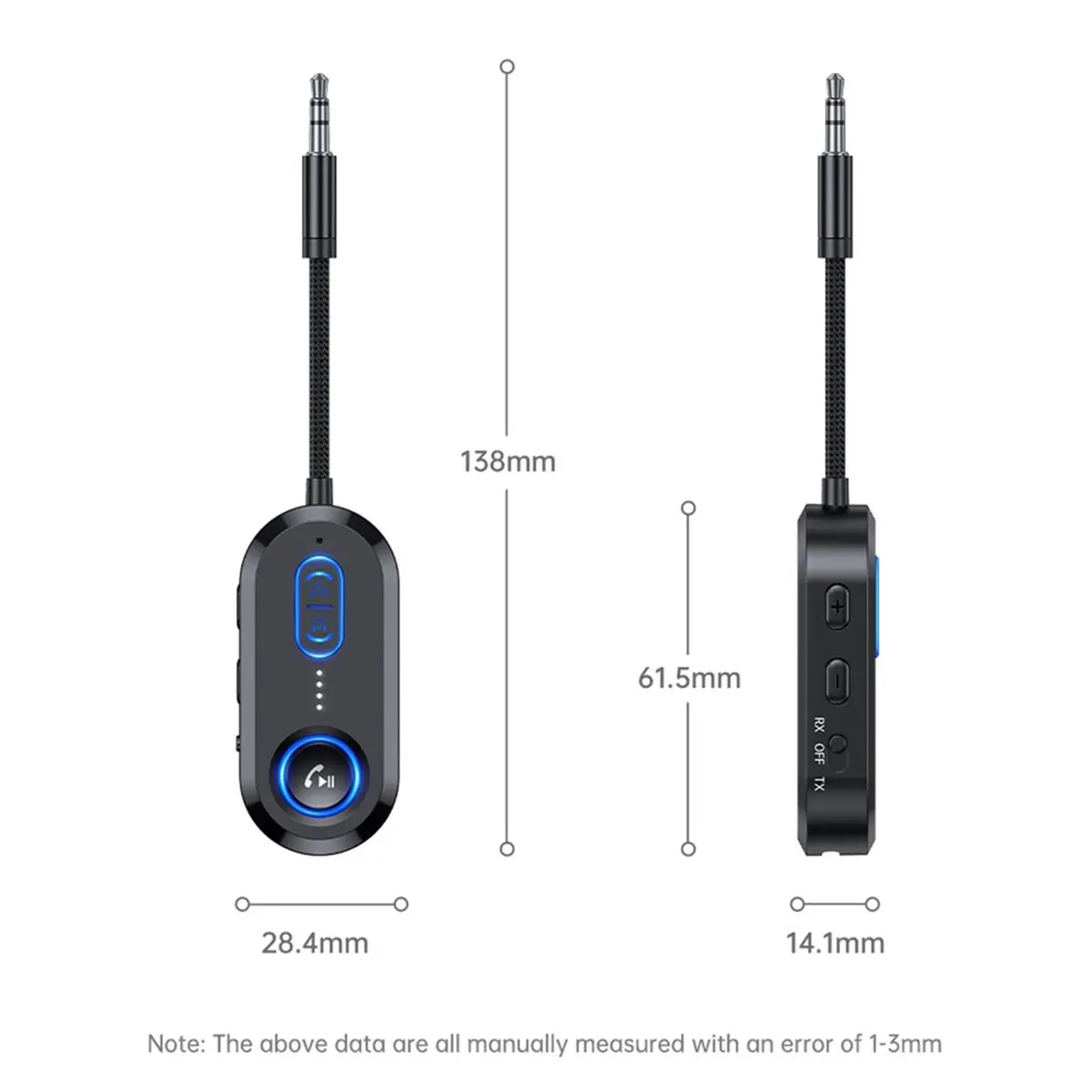 【BRILLIANT 】Bluetooth 5.4 Audio Transmitter Receiver 3.5mm Stereo Wireless Adapter with Mic for Car Airplane TV PC Headphones
【BRILLIANT 】Bluetooth 5.4 Audio Transmitter Receiver 3.5mm Stereo Wireless Adapter with Mic for Car Airplane TV PC Headphones