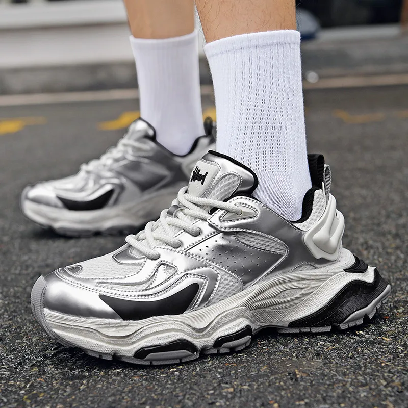 Niche Brand Spring New Mesh Breathable Street Sport Style Sneakers For Men's Hombre Daily Dress Sliver Height Increasing Shoes
Niche Brand Spring New Mesh Breathable Street Sport Style Sneakers For Men's Hombre Daily Dress Sliver Height Increasing Shoes