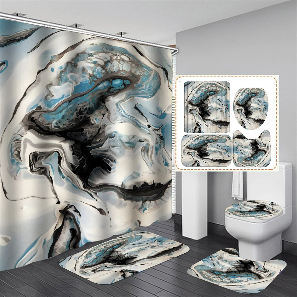 Dark Marble Print Shower Curtain Cover, U-shaped Shower Curtain Cushion abstract Pattern Fabric Bathroom Decoration
Dark Marble Print Shower Curtain Cover, U-shaped Shower Curtain Cushion abstract Pattern Fabric Bathroom Decoration