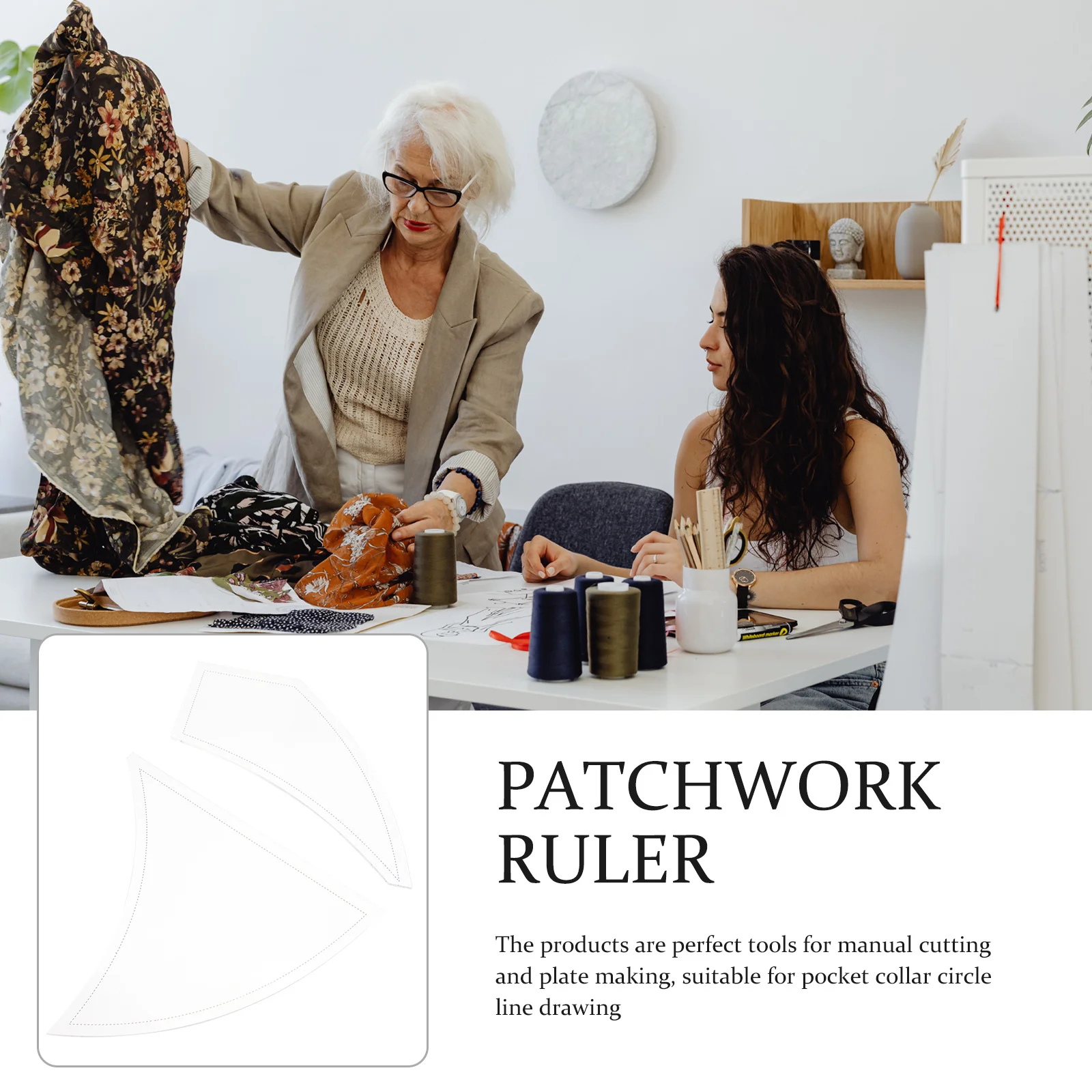 2Pcs Quilting Ruler Acrylic Multi-Use Cutting Tool for DIY Patchwork Sewing Twisted Pinwheel Template Clothing Collar Drafting
2Pcs Quilting Ruler Acrylic Multi-Use Cutting Tool for DIY Patchwork Sewing Twisted Pinwheel Template Clothing Collar Drafting