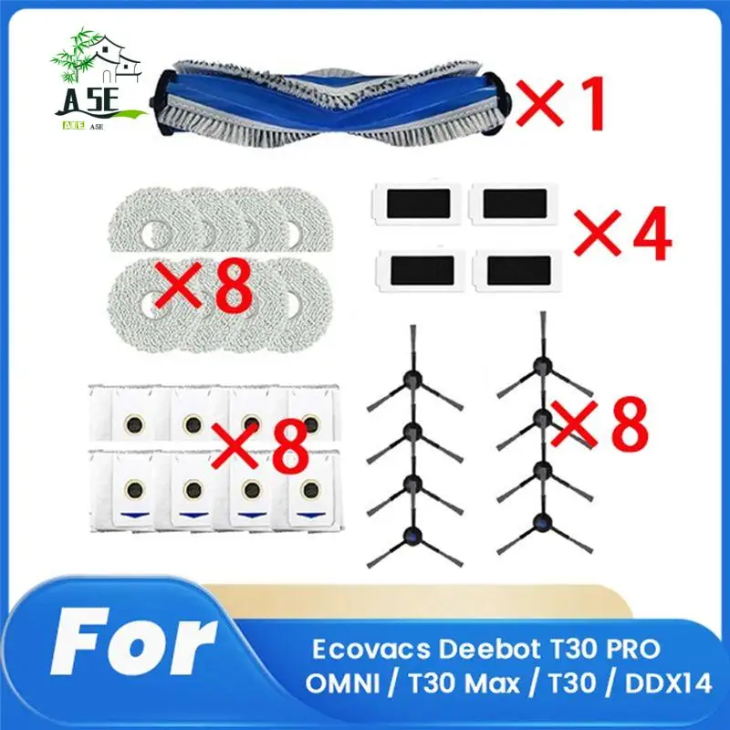 A05E-29 Pcs For Ecovacs Deebot T30 PRO OMNI /T30 Max / T30 / DDX14 Sweeper Accessories Main Side Brush Filter Rag Dust Bag
A05E-29 Pcs For Ecovacs Deebot T30 PRO OMNI /T30 Max / T30 / DDX14 Sweeper Accessories Main Side Brush Filter Rag Dust Bag