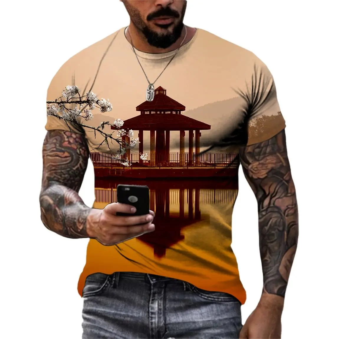 New Tide Summer Fashion Flower Sea Picture T-shirts Casual Print Tees Hip Hop Personality Round Neck Short Sleeve Tops
New Tide Summer Fashion Flower Sea Picture T-shirts Casual Print Tees Hip Hop Personality Round Neck Short Sleeve Tops