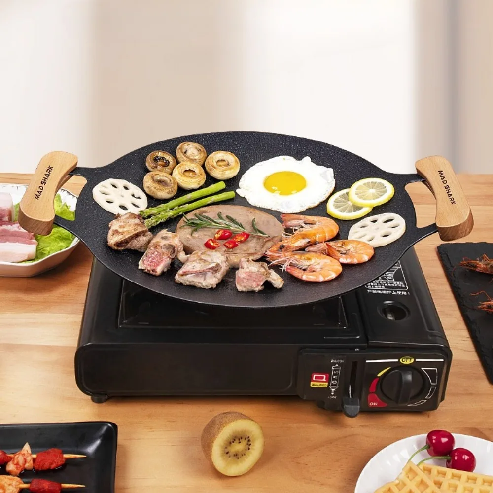 33CM Outdoor BBQ Grill Pan Non Stick Stovetop Baking Tray Korean Roastig Grill Plate Camping Equipment Barbecue pan grill plate
33CM Outdoor BBQ Grill Pan Non Stick Stovetop Baking Tray Korean Roastig Grill Plate Camping Equipment Barbecue pan grill plate