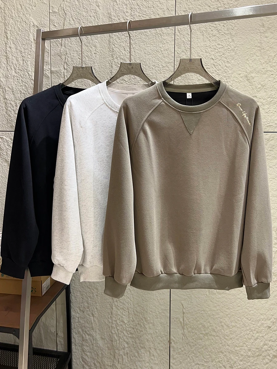 Comfortable Loose Fit Men's Sweatshirt 400g Heavyweight Cotton round Neck Embroidered T-Shirt Breathable Pure Color Autumn Wear
Comfortable Loose Fit Men's Sweatshirt 400g Heavyweight Cotton round Neck Embroidered T-Shirt Breathable Pure Color Autumn Wear