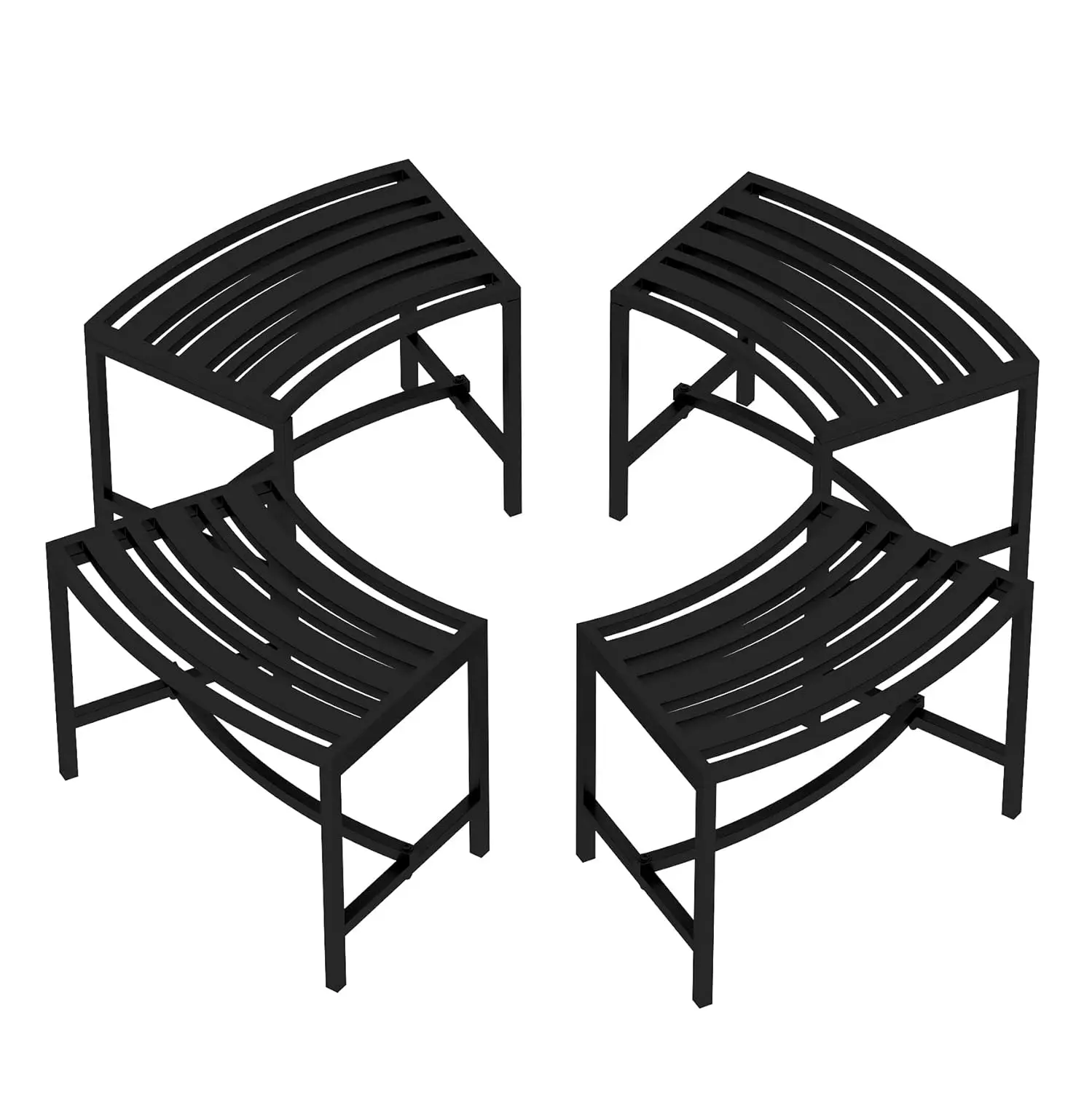 Metal Curved Fire Pit Bench Set of 4, Outdoor Fire Pit Seating, Steel Backless Outside Fire Pit Bench for Garden,, Customized
Metal Curved Fire Pit Bench Set of 4, Outdoor Fire Pit Seating, Steel Backless Outside Fire Pit Bench for Garden,, Customized