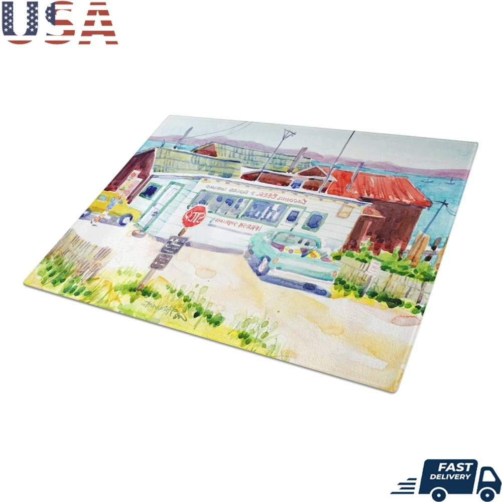 Large Tempered Glass Cutting Board Heat Resistant Colorful Artwork Non Skid Feet Virtually Unbreakable Kitchen Countertop
Large Tempered Glass Cutting Board Heat Resistant Colorful Artwork Non Skid Feet Virtually Unbreakable Kitchen Countertop