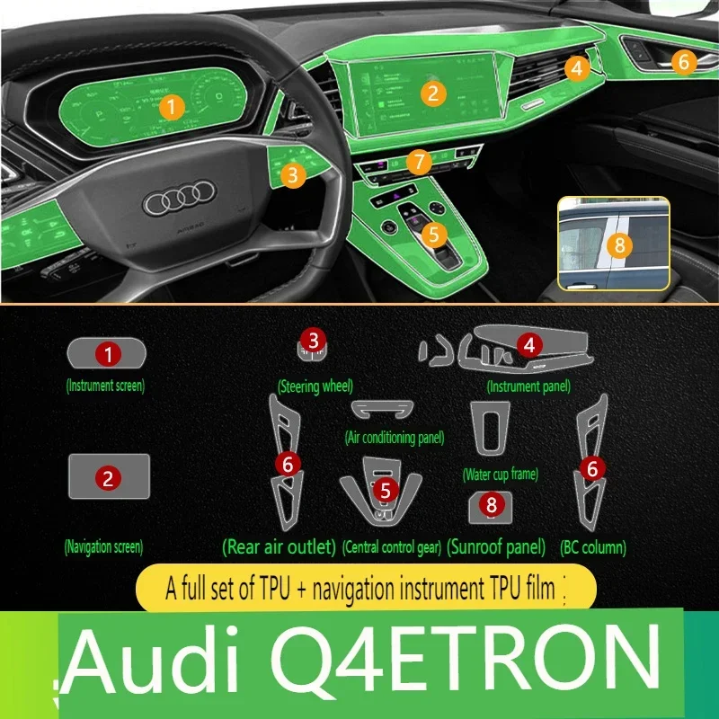 Tpu Transparent Film for Audi Q4 Etron Interior Sticker Console Navigator Screen Protection Film Special Car Accessories Decor
Tpu Transparent Film for Audi Q4 Etron Interior Sticker Console Navigator Screen Protection Film Special Car Accessories Decor