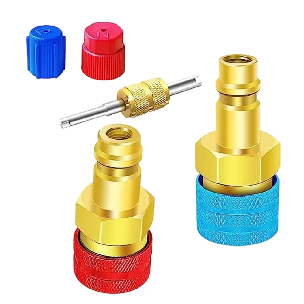 For R1234yf To R134a 1234yf To 134a Adapter Kit High/Low Pressure Side Adapter Replacement Car Accessories