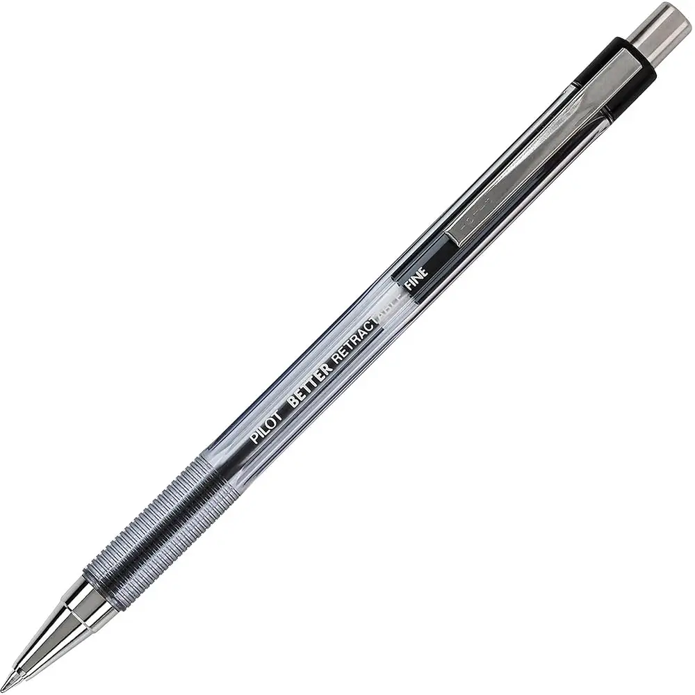 The Better Ball Point Pen Refillable & Retractable Ballpoint Pens, Fine Point, Black Ink, Single Pen (30010)
The Better Ball Point Pen Refillable & Retractable Ballpoint Pens, Fine Point, Black Ink, Single Pen (30010)