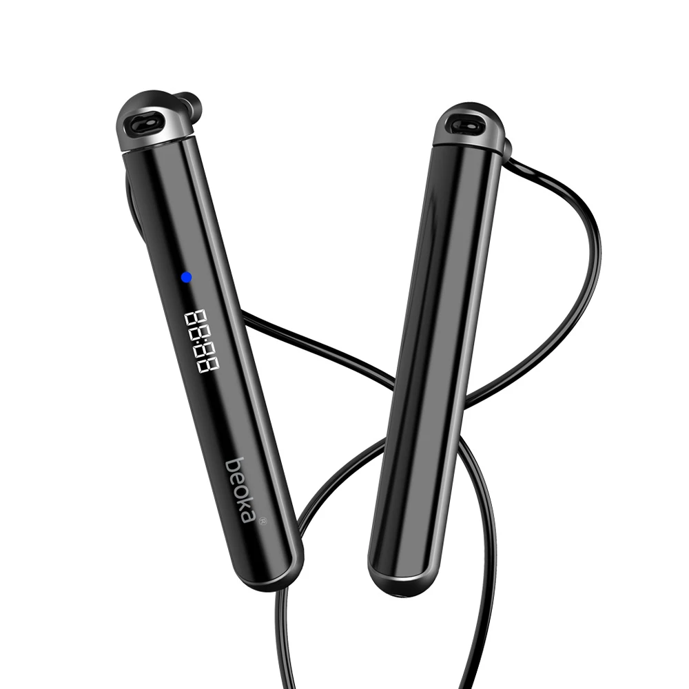 Cordless Electronic Skipping Rope Counter Long Handle Wireless Digital Display Weighted Cable Jump Made Steel Wire Rubber Metal
Cordless Electronic Skipping Rope Counter Long Handle Wireless Digital Display Weighted Cable Jump Made Steel Wire Rubber Metal