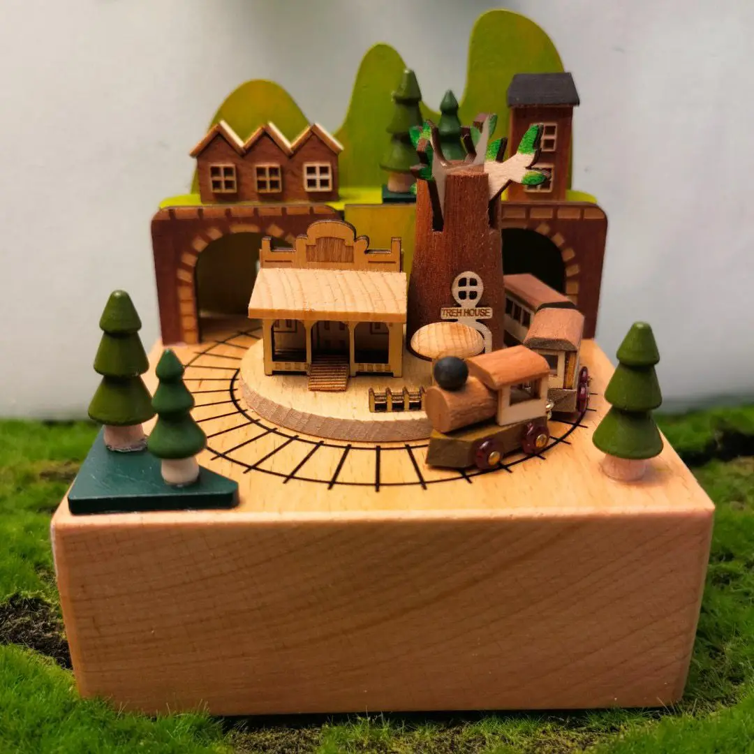 Handmade Wooden Music Box Country Train Encounter Meet in the Ci Birthday Gift Children's Creative Present Modern Simpl...
Handmade Wooden Music Box Country Train Encounter Meet in the Ci Birthday Gift Children's Creative Present Modern Simpl...