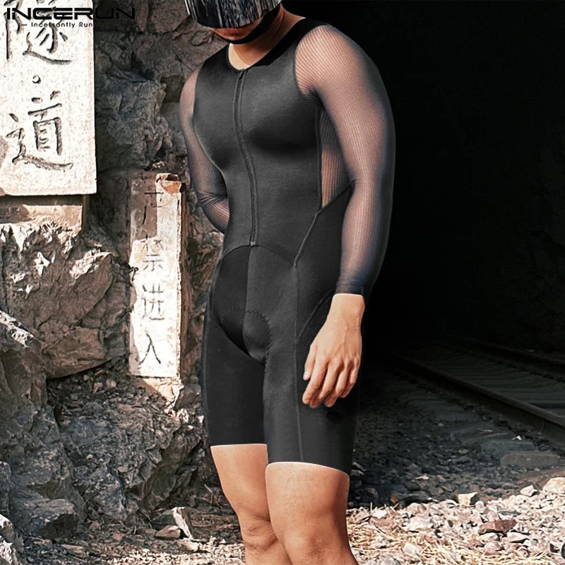 INCERUN Men Bodysuits Mesh Patchwork Transparent Zipper Long Sleeve Skinny Male Rompers Playsuits Sexy 2025 Elastic Bodysuit Men
INCERUN Men Bodysuits Mesh Patchwork Transparent Zipper Long Sleeve Skinny Male Rompers Playsuits Sexy 2025 Elastic Bodysuit Men