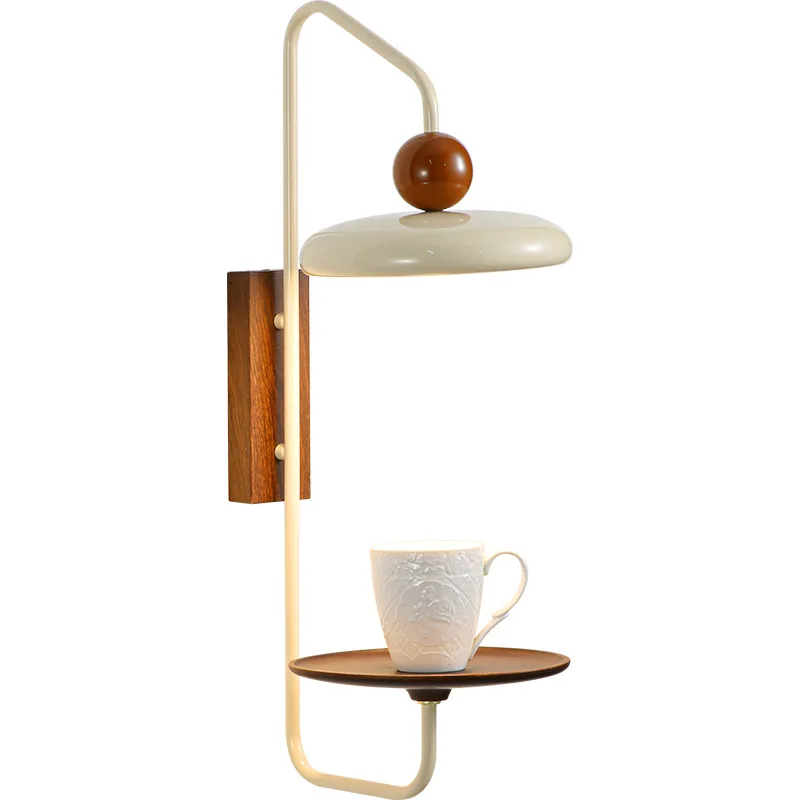 Medieval solid wood bedside lamp Japanese walnut color study bedroom shelf wall lamp living room background wall
Medieval solid wood bedside lamp Japanese walnut color study bedroom shelf wall lamp living room background wall