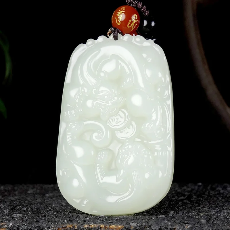 Hotan Men and Women, White with Copper Coins, Double Pixiu Jade Pendant
Hotan Men and Women, White with Copper Coins, Double Pixiu Jade Pendant