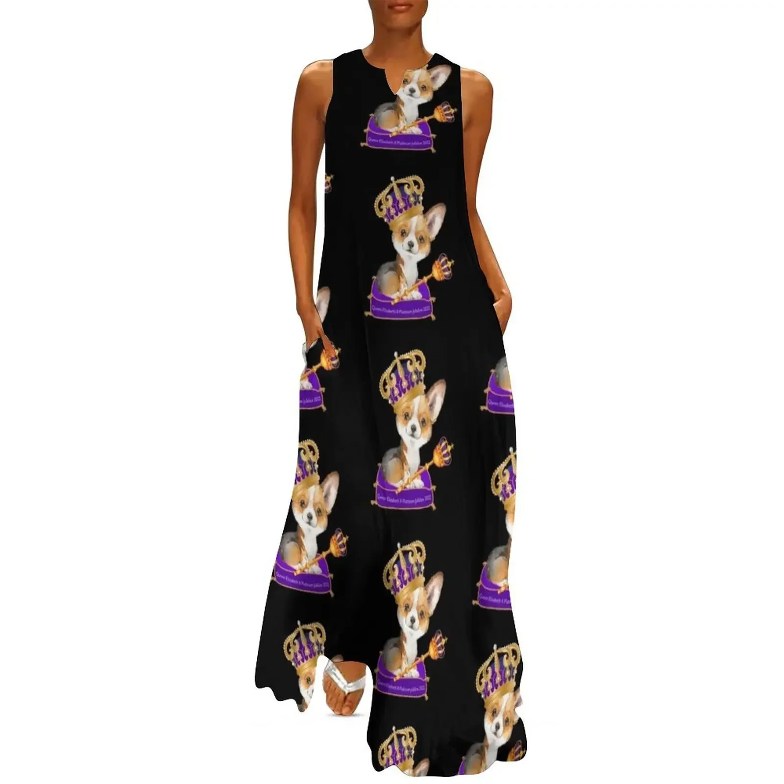 Corgi Celebrating Queen Elizabeth's Platinum Jubilee 2022 Long Dress women's elegant loose dresses Dress
Corgi Celebrating Queen Elizabeth's Platinum Jubilee 2022 Long Dress women's elegant loose dresses Dress