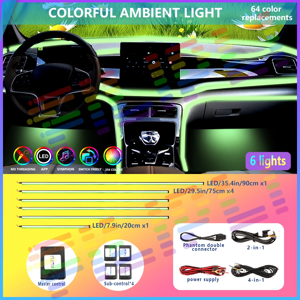 Colorful LED acrylic neon RGB Rainbow Rhythm Symphony atmosphere lamp use time 100,000 hours! Application program control
Colorful LED acrylic neon RGB Rainbow Rhythm Symphony atmosphere lamp use time 100,000 hours! Application program control