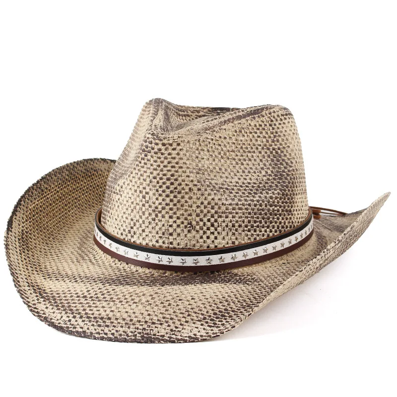 Новая ретро и старая аэрозольная краска. Европейская и американская ковбойская джазовая шляпа, соломенная шляпа с гофрированными полями, повседневная шляпа от солнца на открытом воздухе.
Новая ретро и старая аэрозольная краска. Европейская и американская ковбойская джазовая шляпа, соломенная шляпа с гофрированными полями, повседневная шляпа от солнца на открытом воздухе.