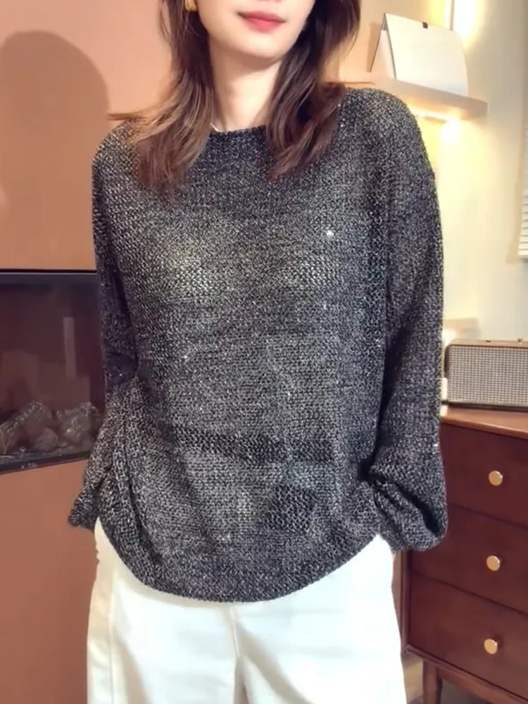 Ele Hollow out Knitted Top Faionable Versatile Agel Autumn 2025 Large Size Premium Feel Women's Camere Sweater
Ele Hollow out Knitted Top Faionable Versatile Agel Autumn 2025 Large Size Premium Feel Women's Camere Sweater