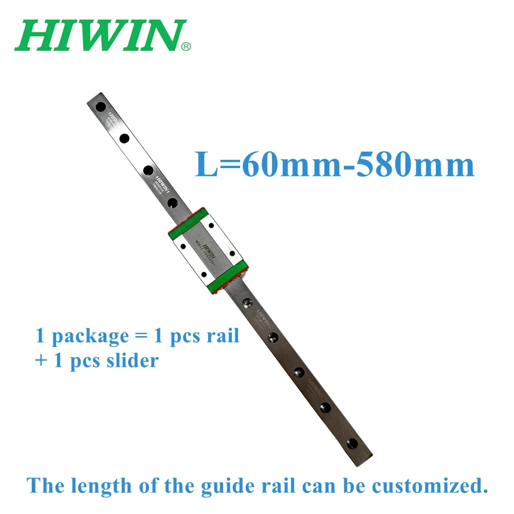 NEW HIWIN Original MGN12 Genuine Miniature 1PCS Linear Guide Rail L=60-585mm +1PCS MGN12H Slider Block for 3D Printer CNC Parts
NEW HIWIN Original MGN12 Genuine Miniature 1PCS Linear Guide Rail L=60-585mm +1PCS MGN12H Slider Block for 3D Printer CNC Parts
