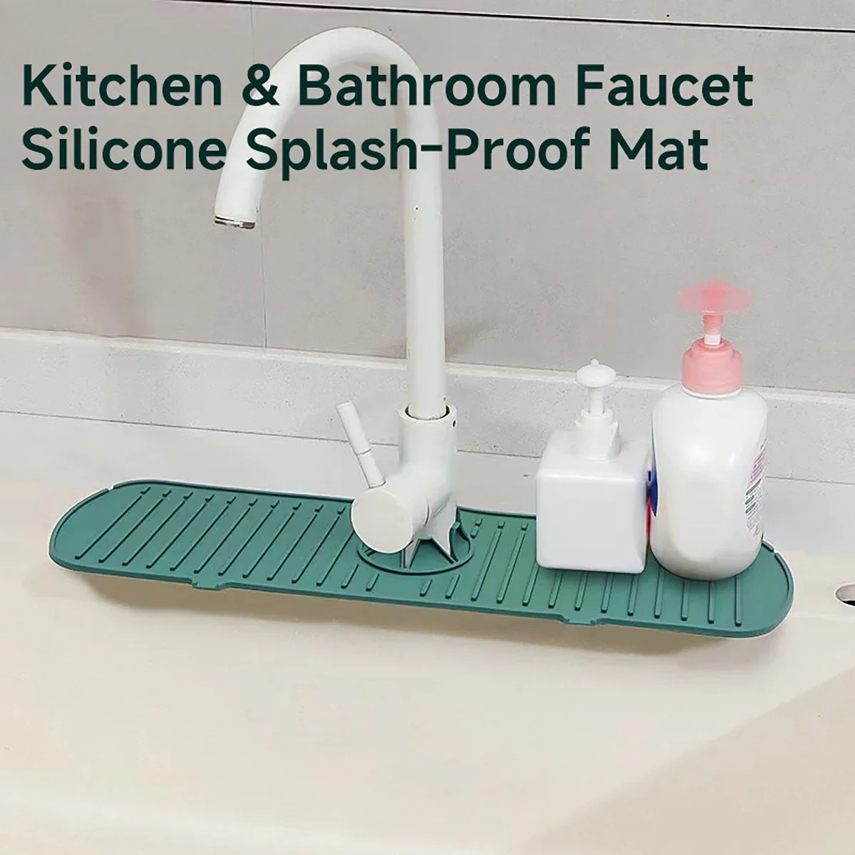 Vanity Kitchen Bathroom Faucet Splash Mat Silicone Drainage Mat Splash and Mildew Resistant, Easy to Clean
Vanity Kitchen Bathroom Faucet Splash Mat Silicone Drainage Mat Splash and Mildew Resistant, Easy to Clean