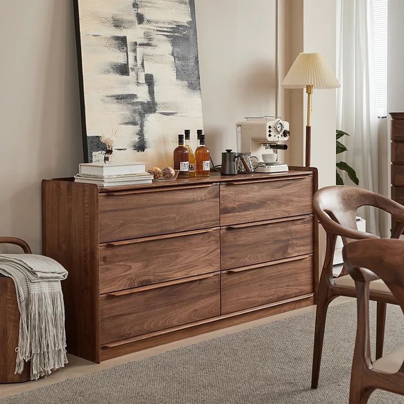 Solid wood six-chest cabinet, bedroom locker, storage cabinet, black walnut drawer cabinet
Solid wood six-chest cabinet, bedroom locker, storage cabinet, black walnut drawer cabinet