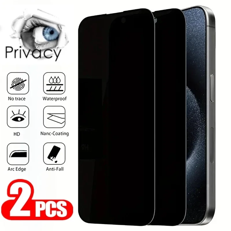 2PCS Anti Spy Screen Protector For iPhone 16 15 14 13 12 11 Full Cover Screen Protector For 15 ProMax 14Pro 16E Anti-peep Glass
2PCS Anti Spy Screen Protector For iPhone 16 15 14 13 12 11 Full Cover Screen Protector For 15 ProMax 14Pro 16E Anti-peep Glass