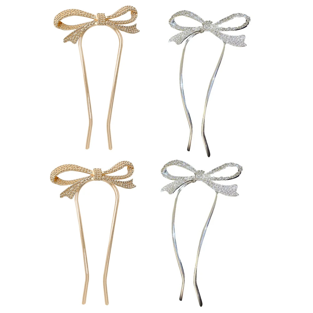 4 Pcs Sticks Bow Hairpins Women Wedding Hair Pins U Shape Metal Wedding Accessories Hairstyles Hair Sticks Pins
4 Pcs Sticks Bow Hairpins Women Wedding Hair Pins U Shape Metal Wedding Accessories Hairstyles Hair Sticks Pins