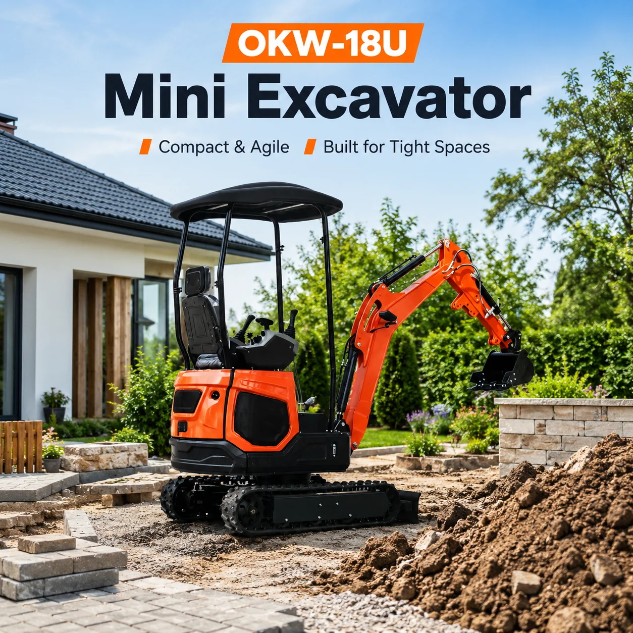1.8 Ton Mini Excavator Compact Crawler Hydraulic Digger OEM Customizable CE for Construction Landscaping
1.8 Ton Mini Excavator Compact Crawler Hydraulic Digger OEM Customizable CE for Construction Landscaping