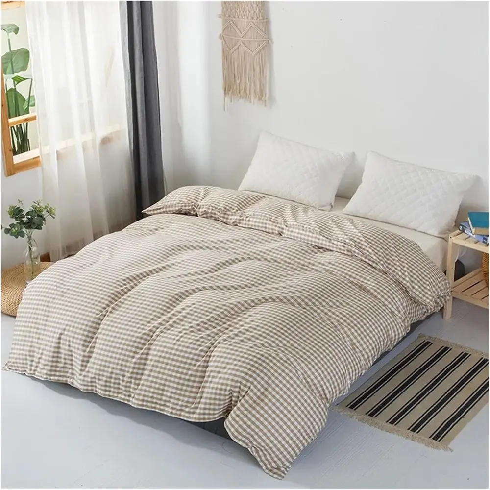 Brown Plaid Comorter Set 220x240 Pillowcase 3 Piece Bedding Set Duvet Cover Sheet Queen Size,Bed Sheets
Brown Plaid Comorter Set 220x240 Pillowcase 3 Piece Bedding Set Duvet Cover Sheet Queen Size,Bed Sheets