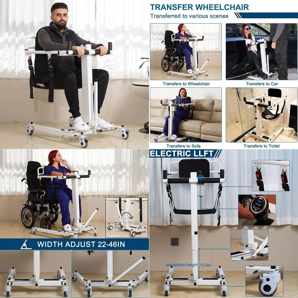 Patient Lift Transfer Chair, Transfer Lift Chair for Elderly and Disabled, Foldable Lift for Elderly Transfer from Bed to Chair
Patient Lift Transfer Chair, Transfer Lift Chair for Elderly and Disabled, Foldable Lift for Elderly Transfer from Bed to Chair